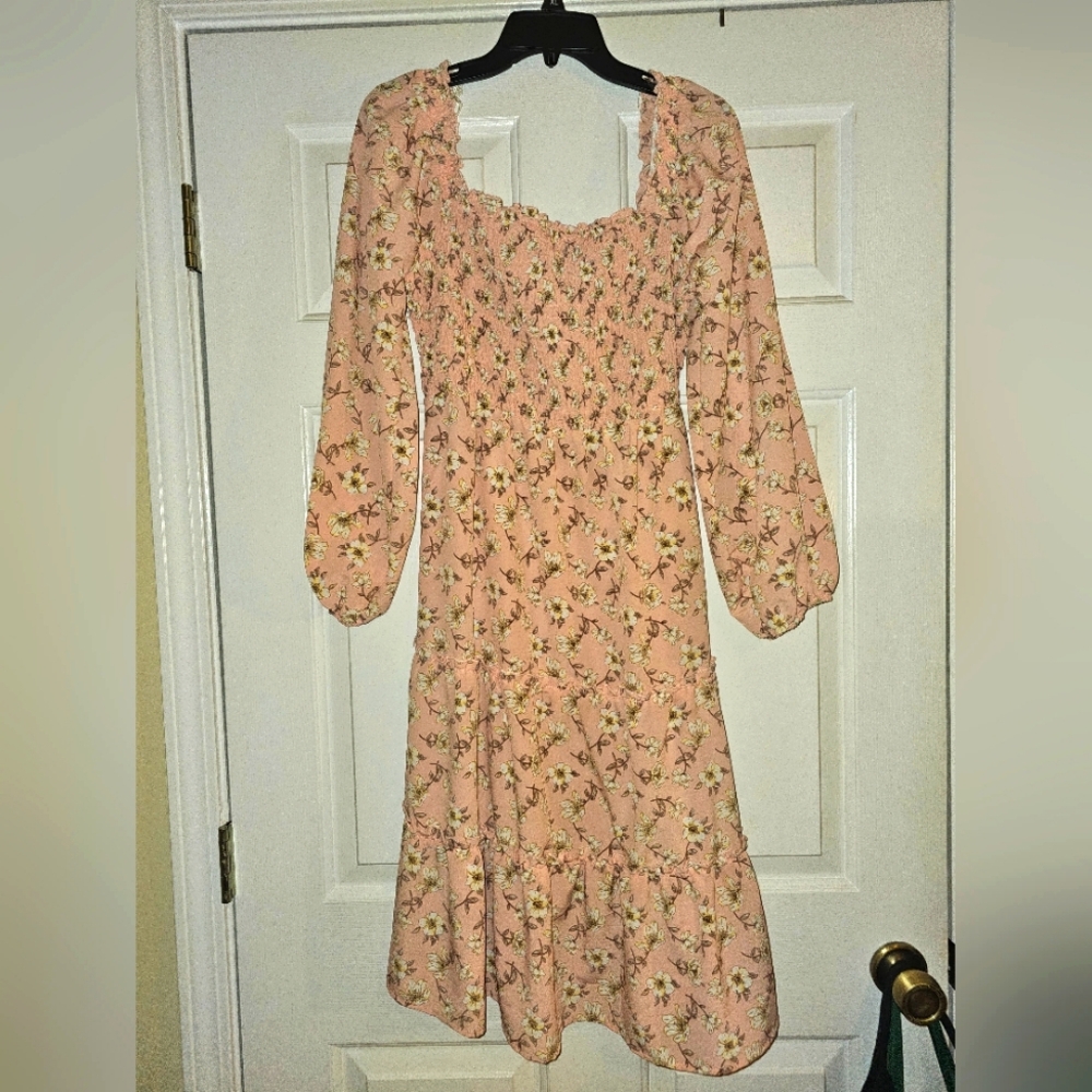 Floral Dress (Peasant Style)